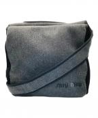 MIU MIUミュウミュウ）の古着「ショルダーバッグ」｜グレー×ブラック