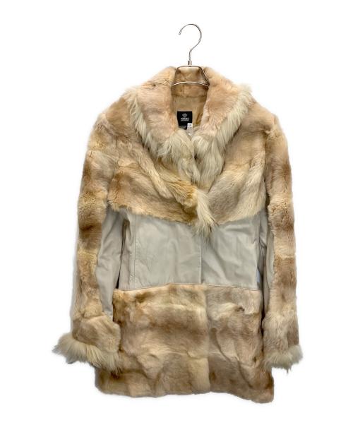 VERSACE（ヴェルサーチェ）VERSACE (ヴェルサーチェ) フェイクファーコート ブラウン サイズ:XSの古着・服飾アイテム