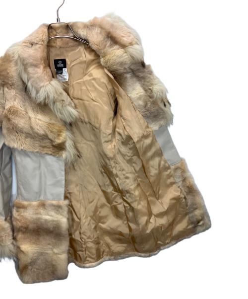 VERSACE（ヴェルサーチェ）VERSACE (ヴェルサーチェ) フェイクファーコート ブラウン サイズ:XSの古着・服飾アイテム
