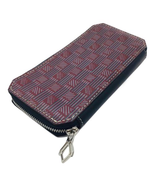 MOREAU（モロー）MOREAU (モロー) 長財布 ブラウン×ネイビーの古着・服飾アイテム