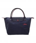 LONGCHAMPロンシャン）の古着「ハンドバッグ」｜ネイビー×レッド