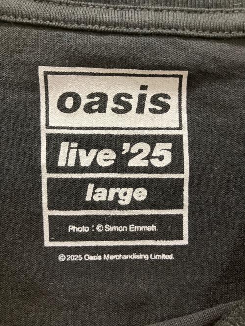 oasis（オアシス）oasis (オアシス) バンドTシャツ ブラック×パープル サイズ:Lの古着・服飾アイテム