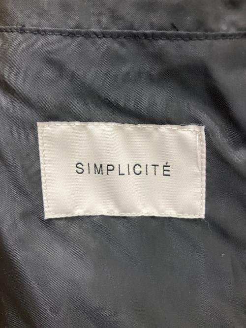 SIMPLICITE（シンプリシテ）SIMPLICITE (シンプリシテ) 25-020-723-1103-4-0　コート ブラック サイズ:Lの古着・服飾アイテム
