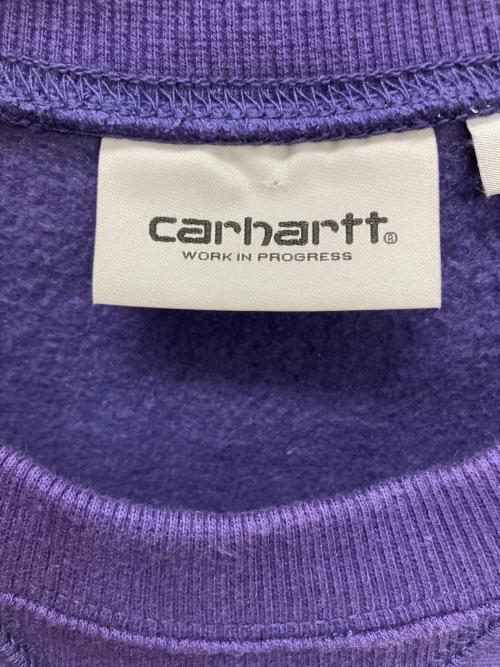Carhartt WIP（カーハート ワークインプログレス）Carhartt WIP (カーハート ワークインプログレス) クルーネックスウェット パープル サイズ:Mの古着・服飾アイテム