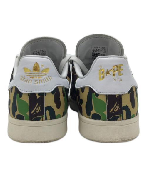 adidas（アディダス）adidas (アディダス) A BATHING APE (ア ベイシング エイプ) スニーカー グリーン×ベージュ サイズ:US9、UK8.5、EUR42.5、cm27、CN265の古着・服飾アイテム