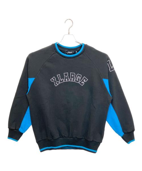 X-LARGE（エクストララージ）X-LARGE (エクストララージ) 101224012021　スウェット ブラック×ブルー サイズ:Lの古着・服飾アイテム