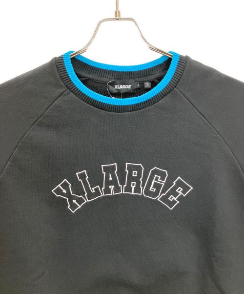 X-LARGE（エクストララージ）X-LARGE (エクストララージ) 101224012021　スウェット ブラック×ブルー サイズ:Lの古着・服飾アイテム