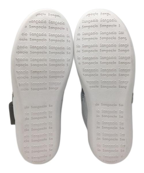 Sangacio（サンガッチョ）SANGACIO (サンガッチョ) ローカットスニーカー ホワイト×グレー サイズ:US10、UK9.5、EUR44、cm28の古着・服飾アイテム