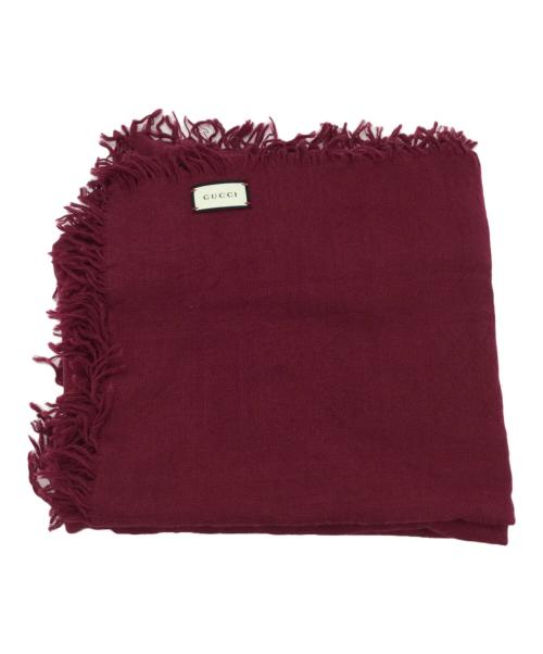 GUCCI（グッチ）GUCCI (グッチ) ストール ワインレッドの古着・服飾アイテム