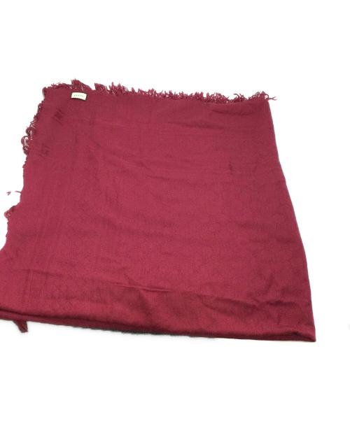 GUCCI（グッチ）GUCCI (グッチ) ストール ワインレッドの古着・服飾アイテム