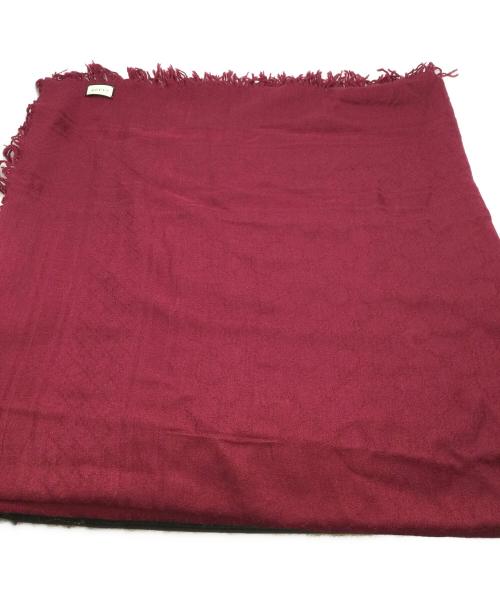 GUCCI（グッチ）GUCCI (グッチ) ストール ワインレッドの古着・服飾アイテム