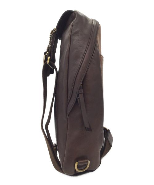 COACH（コーチ）COACH (コーチ) ワンショルダーバッグ ブラウン×ブラックの古着・服飾アイテム