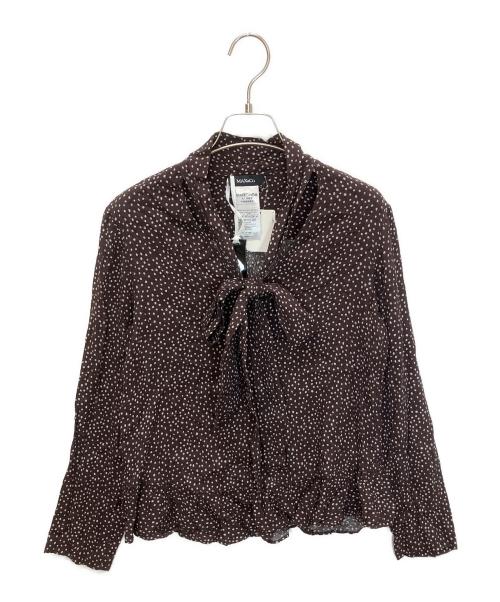 MAX&Co.（マックスアンドコー）MAX&Co. (マックスアンドコー) 長袖ブラウス ブラウン×ホワイト サイズ:38の古着・服飾アイテム