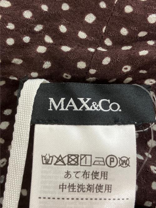 MAX&Co.（マックスアンドコー）MAX&Co. (マックスアンドコー) 長袖ブラウス ブラウン×ホワイト サイズ:38の古着・服飾アイテム