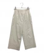 BALLSEYボールジィ）の古着「11-04-32-04234　セルロースリネン イージーセミフレアパンツ」｜アイボリー