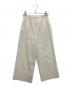 BALLSEY（ボールジィ）の古着「11-04-32-04234　セルロースリネン イージーセミフレアパンツ」｜アイボリー