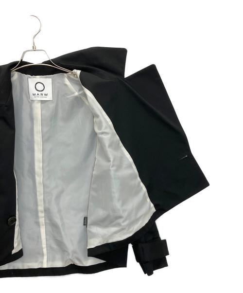 MARW UNITED ARROWS（マルゥ ユナイテッドアローズ）MARW UNITED ARROWS (マルゥ ユナイテッドアローズ) 9125-604-0047　ショートトレンチコート ブラック サイズ:38の古着・服飾アイテム