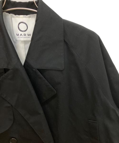 MARW UNITED ARROWS（マルゥ ユナイテッドアローズ）MARW UNITED ARROWS (マルゥ ユナイテッドアローズ) 9125-604-0047　ショートトレンチコート ブラック サイズ:38の古着・服飾アイテム