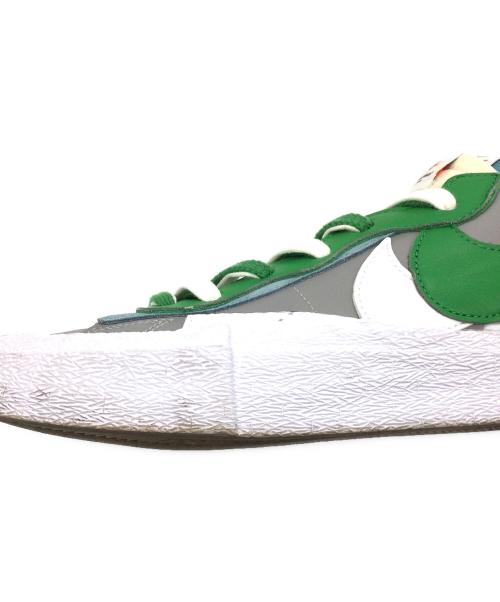 sacai（サカイ）sacai (サカイ) NIKE (ナイキ) Blazer Low ホワイト×グリーン サイズ:US10.5、UK9.5、EU44.5、CM28.5、BR42.5、CN285(2.5)の古着・服飾アイテム