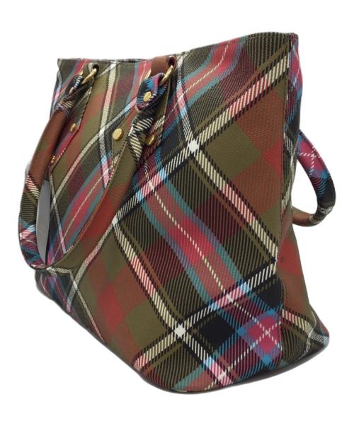 Vivienne Westwood（ヴィヴィアンウエストウッド）Vivienne Westwood (ヴィヴィアンウエストウッド) PVCチェックトートバッグ マルチカラーの古着・服飾アイテム