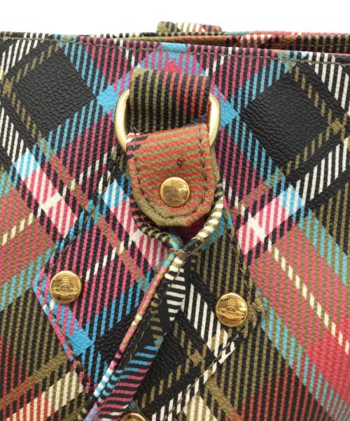 Vivienne Westwood（ヴィヴィアンウエストウッド）Vivienne Westwood (ヴィヴィアンウエストウッド) PVCチェックトートバッグ マルチカラーの古着・服飾アイテム