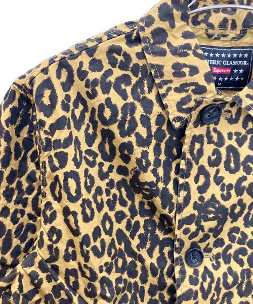 SUPREME（シュプリーム）SUPREME (シュプリーム) Hysteric Glamour (ヒステリックグラマー) レオパードトレンチコート イエロー×ブラック サイズ:Mの古着・服飾アイテム