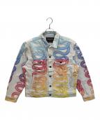 SUPREME×Hysteric Glamourシュプリーム×ヒステリックグラマー）の古着「スネイクデニムトラッカージャケット」｜ブルー×ホワイト