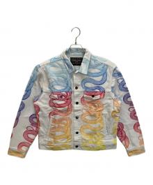 SUPREME×Hysteric Glamour（シュプリーム×ヒステリックグラマー）の古着「スネイクデニムトラッカージャケット」｜ブルー×ホワイト