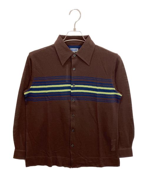 KENZO HOMME（ケンゾーオム）KENZO HOMME (ケンゾーオム) 長袖シャツ ブラウン×ネイビー サイズ:2の古着・服飾アイテム