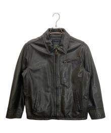 Eddie Bauer（エディーバウアー）の古着「0015108　レザージャケット」｜ブラック
