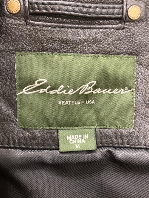 Eddie Bauer（エディーバウアー）Eddie Bauer (エディーバウアー) 0015108　レザージャケット ブラック サイズ:Mの古着・服飾アイテム
