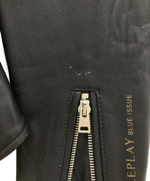 REPLAY（リプレイ）REPLAY (リプレイ) ライダースジャケット ブラック サイズ:XSの古着・服飾アイテム