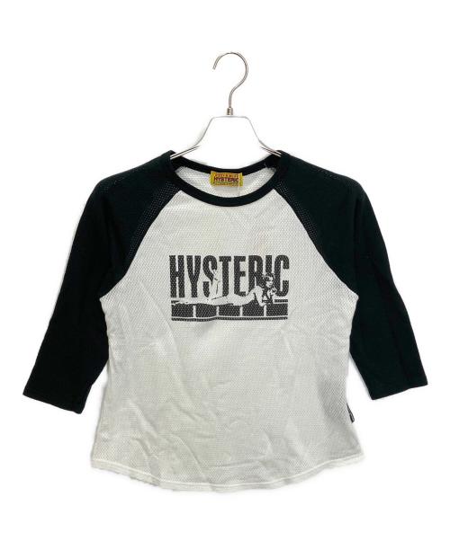 Hysteric Glamour（ヒステリックグラマー）Hysteric Glamour (ヒステリックグラマー) 01251CL07　七分丈カットソー ホワイト×ブラック サイズ:FREEの古着・服飾アイテム