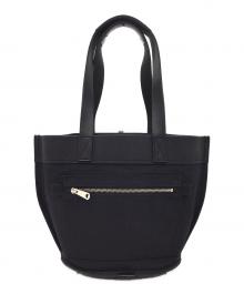 PORTER（ポーター）の古着「レザーハンドルトートバッグ」｜ブラック