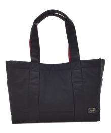 PORTER（ポーター）の古着「トートバッグ」｜ブラック×レッド