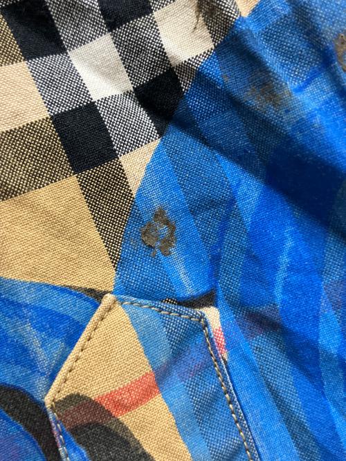 BURBERRY LONDON（バーバリーロンドン）BURBERRY LONDON (バーバリーロンドン) 長袖シャツ ベージュ×ブルー サイズ:36の古着・服飾アイテム