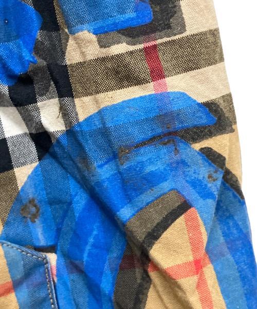 BURBERRY LONDON（バーバリーロンドン）BURBERRY LONDON (バーバリーロンドン) 長袖シャツ ベージュ×ブルー サイズ:36の古着・服飾アイテム