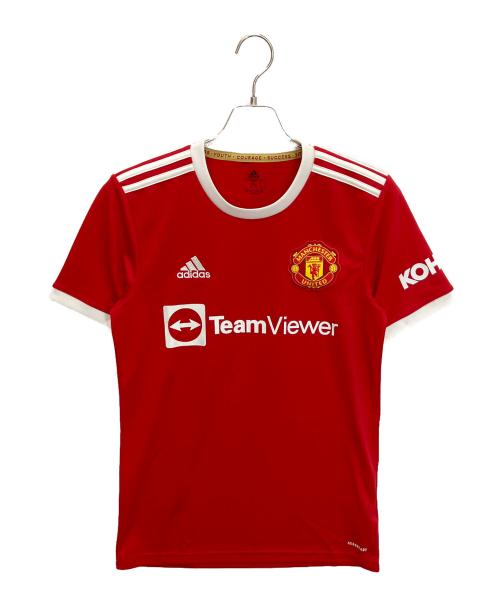 adidas（アディダス）adidas (アディダス) H31447　ゲームシャツ レッド×ホワイト サイズ:Mの古着・服飾アイテム