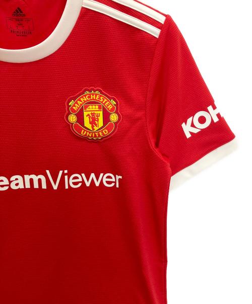 adidas（アディダス）adidas (アディダス) H31447　ゲームシャツ レッド×ホワイト サイズ:Mの古着・服飾アイテム