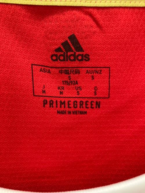 adidas（アディダス）adidas (アディダス) H31447　ゲームシャツ レッド×ホワイト サイズ:Mの古着・服飾アイテム