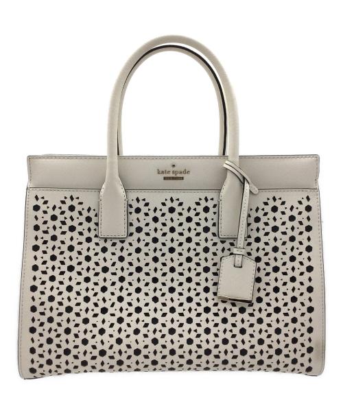 Kate Spade（ケイトスペード）Kate Spade (ケイトスペード) 2WAYバッグ ホワイトの古着・服飾アイテム