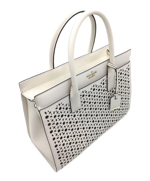 Kate Spade（ケイトスペード）Kate Spade (ケイトスペード) 2WAYバッグ ホワイトの古着・服飾アイテム