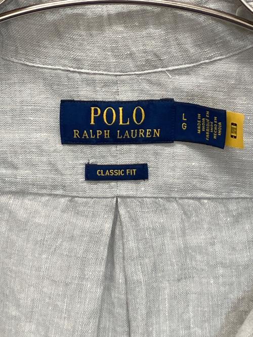 POLO RALPH LAUREN（ポロ・ラルフローレン）POLO RALPH LAUREN (ポロ・ラルフローレン) 長袖シャツ グレー×ピンク サイズ:Lの古着・服飾アイテム