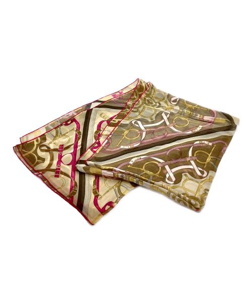 HERMES（エルメス）HERMES (エルメス) ストール ブラウン×パープルの古着・服飾アイテム