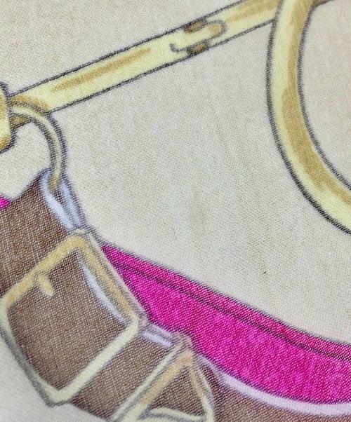 HERMES（エルメス）HERMES (エルメス) ストール ブラウン×パープルの古着・服飾アイテム