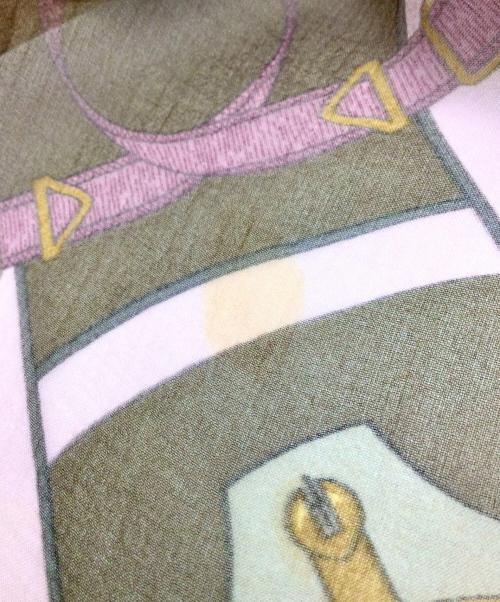 HERMES（エルメス）HERMES (エルメス) ストール ブラウン×パープルの古着・服飾アイテム