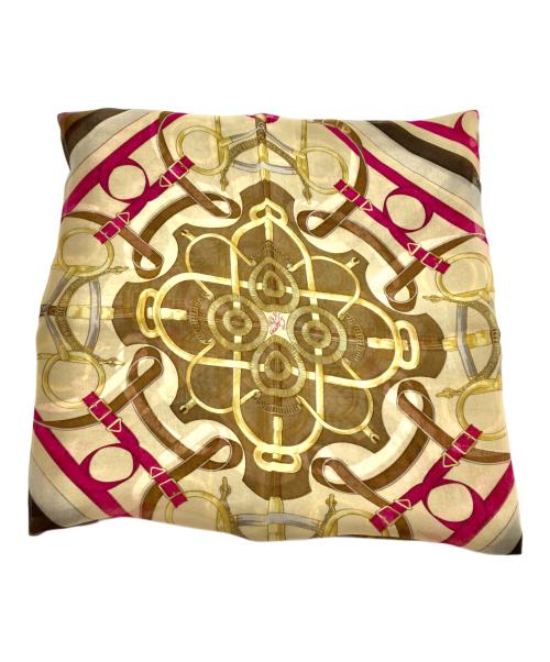 HERMES（エルメス）HERMES (エルメス) ストール ブラウン×パープルの古着・服飾アイテム