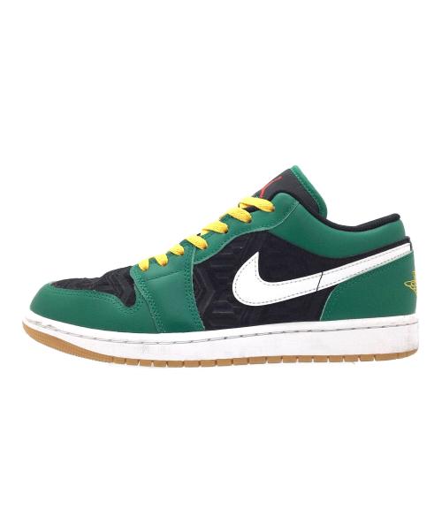 NIKE（ナイキ）NIKE (ナイキ) Air Jordan 1 Low SE グリーン×ブラック サイズ:US8.5、UK7.5、EUR42、cm26.5、BR40、CN265(2.5)の古着・服飾アイテム