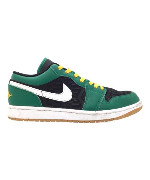 NIKE（ナイキ）NIKE (ナイキ) Air Jordan 1 Low SE グリーン×ブラック サイズ:US8.5、UK7.5、EUR42、cm26.5、BR40、CN265(2.5)の古着・服飾アイテム