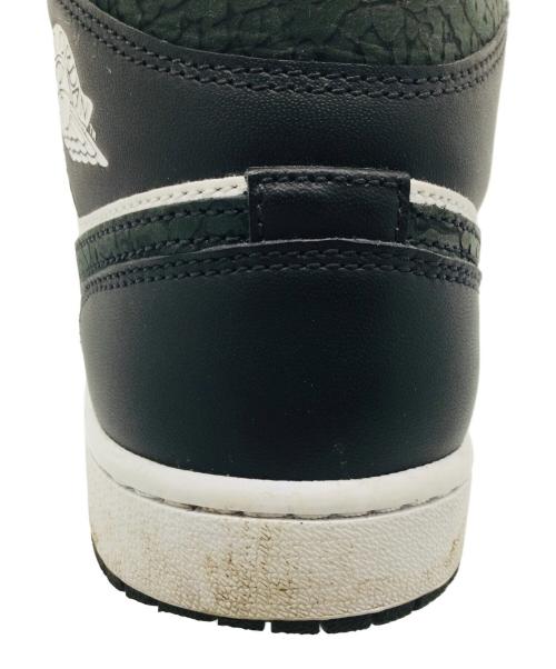 NIKE（ナイキ）NIKE (ナイキ) Air Jordan 1 Mid ブラック×ホワイト サイズ:US9、UK8、EUR42.5、cm27、BR40.5、CN270(2.5)の古着・服飾アイテム